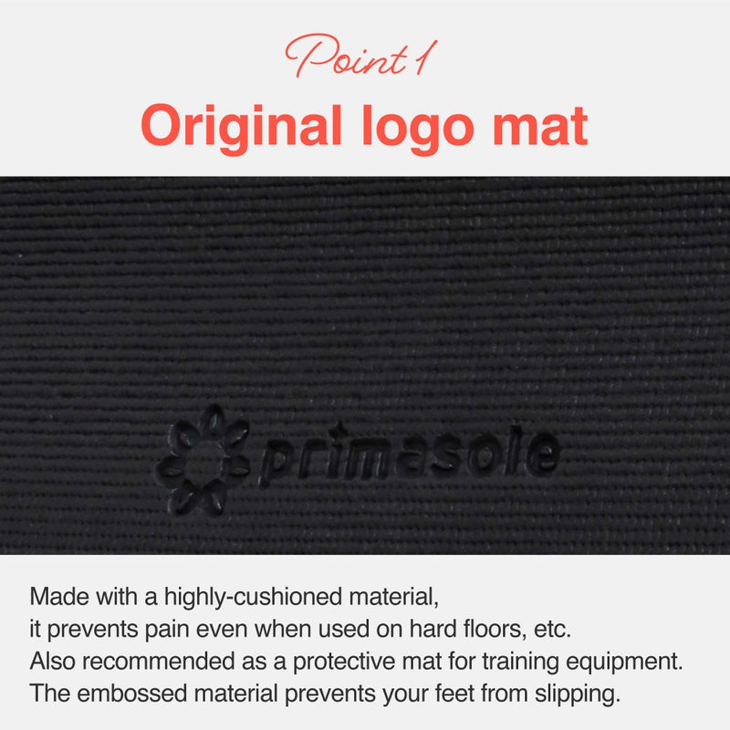 Primasole Yoga Mat with Carry Strap for Yoga Pilates Fitness and Floor Workout at Home and Gym 1/3 thick (Black Color) PSS91NH045A - Image 2